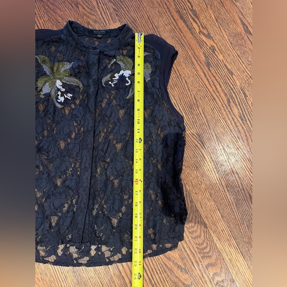 DARK NAVY LACE ALL SAINTS EMBROIDERED TANK TOP - Picture 12 of 12